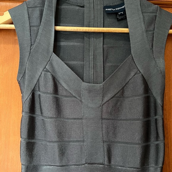 French Connection Bandage Dress in Olive Green - Picture 3 of 4